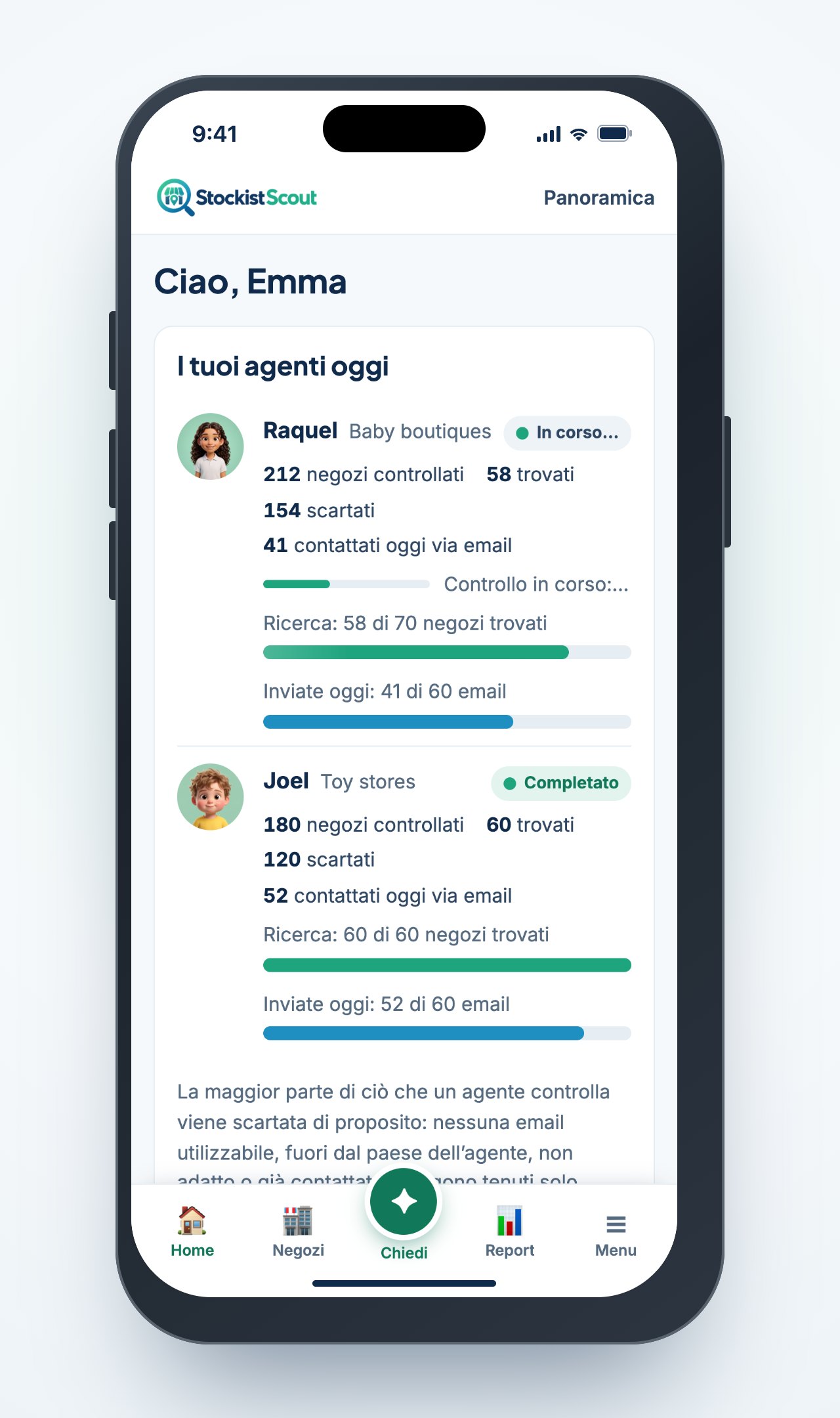 StockistScout su un iPhone